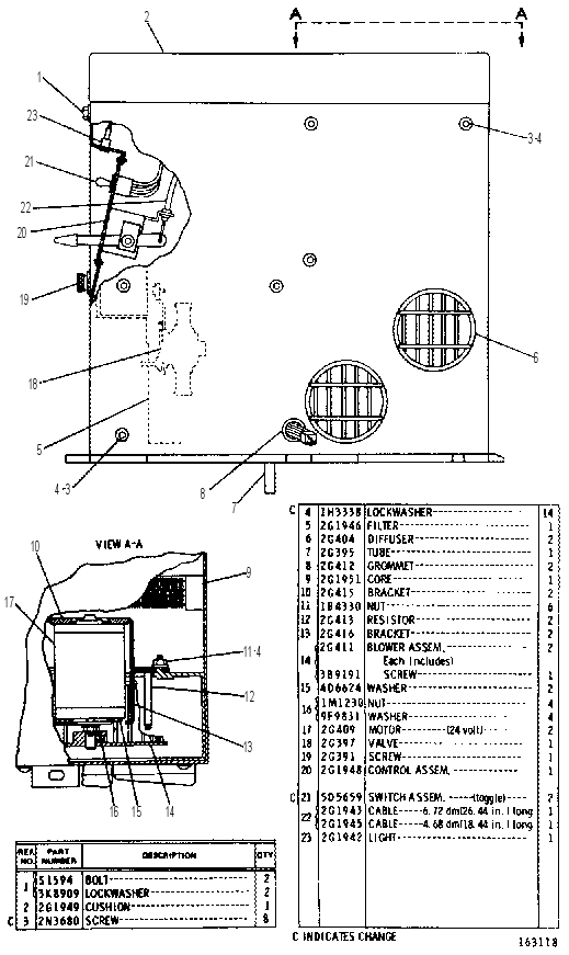 HEATER GROUP 9D4595 CAT