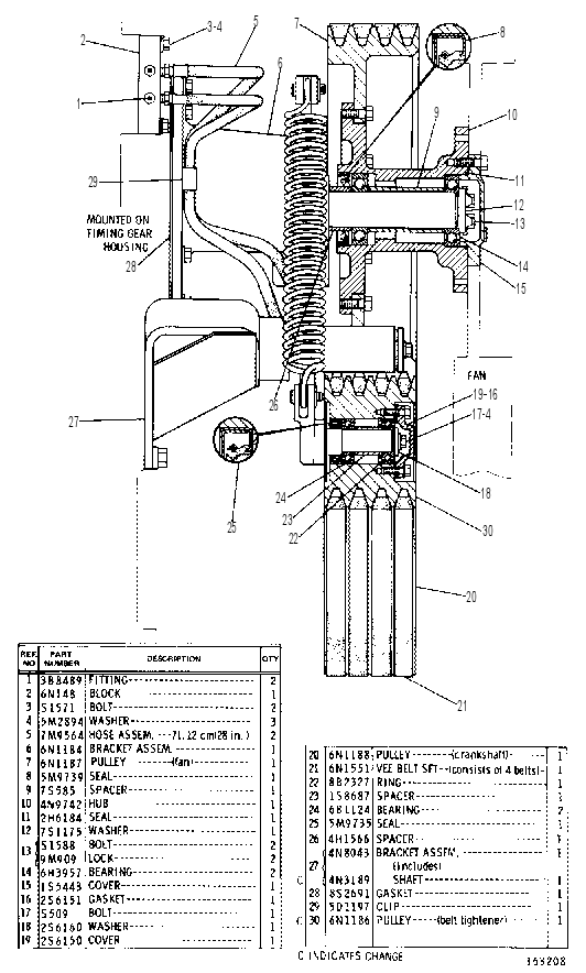 FAN DRIVE & SPROCKET GP 6N1189 CAT
