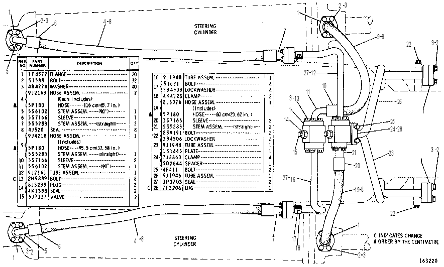 STEERING LINES GROUP 9J4221 CAT