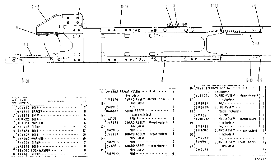 TRACK ROLLER FRAME GROUP 2V9803 CAT