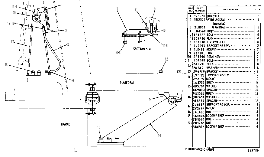 SUPPORT GP-PLATFORM 1V4886 CAT