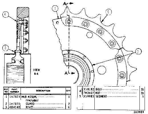 SEGMENTED SPROCKET GROUP 2V4712 CAT