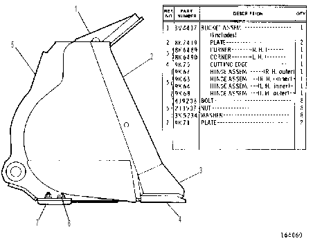 GENERAL PURPOSE BUCKET GROUP 3V4418 CAT