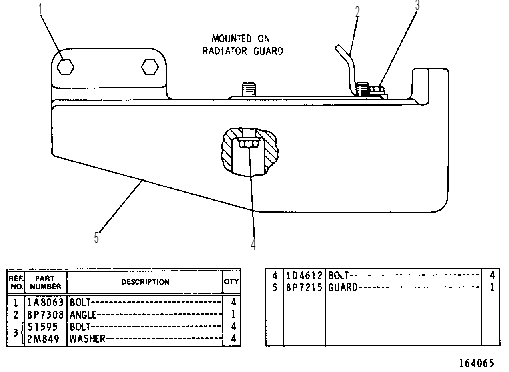 RADIATOR BOTTOM GUARD GROUP 8P7214 CAT