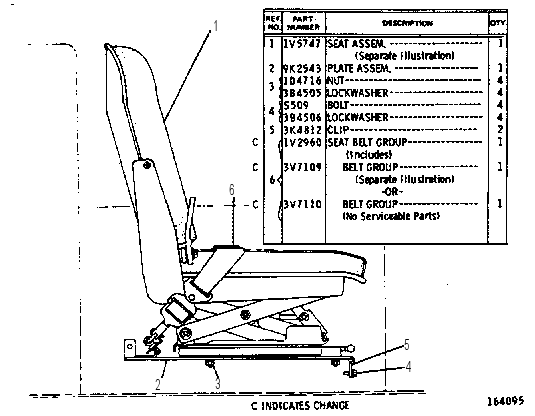 SUSPENSION SEAT GROUP 9K2551 CAT