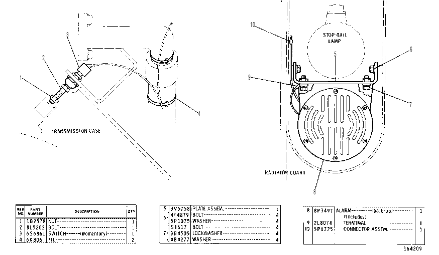 BACK-UP WARNING GROUP 3V5760 CAT