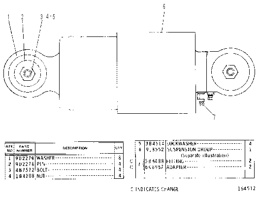 REAR SUSPENSION GROUP 2G1780 CAT