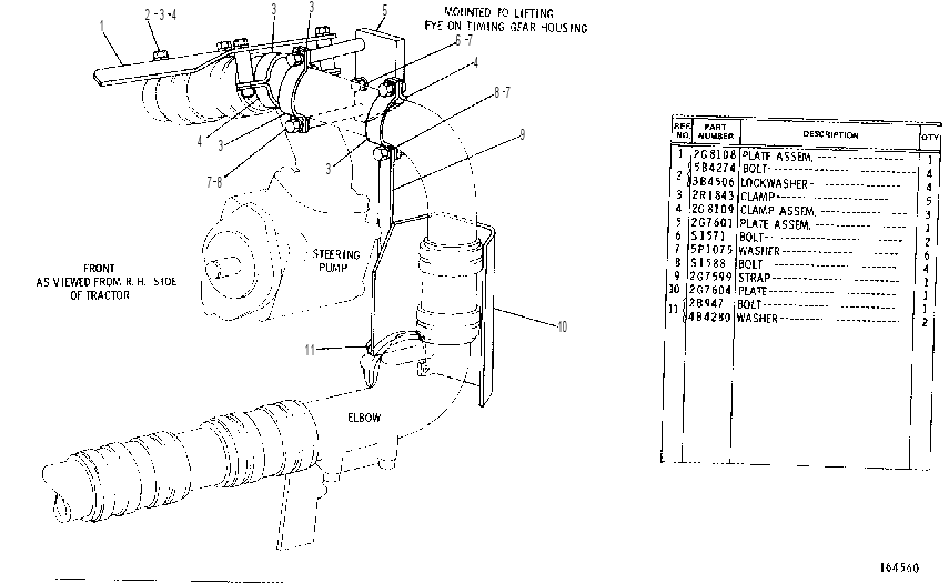 STEERING SUCTION LINE GUARD GROUP 2G7753 CAT