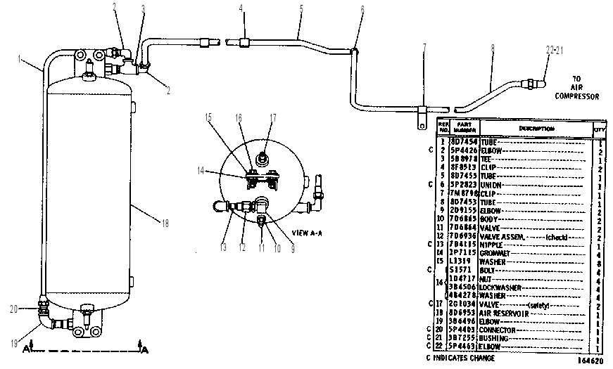 AIR RESERVOIR TANK GROUP 8D7210 CAT