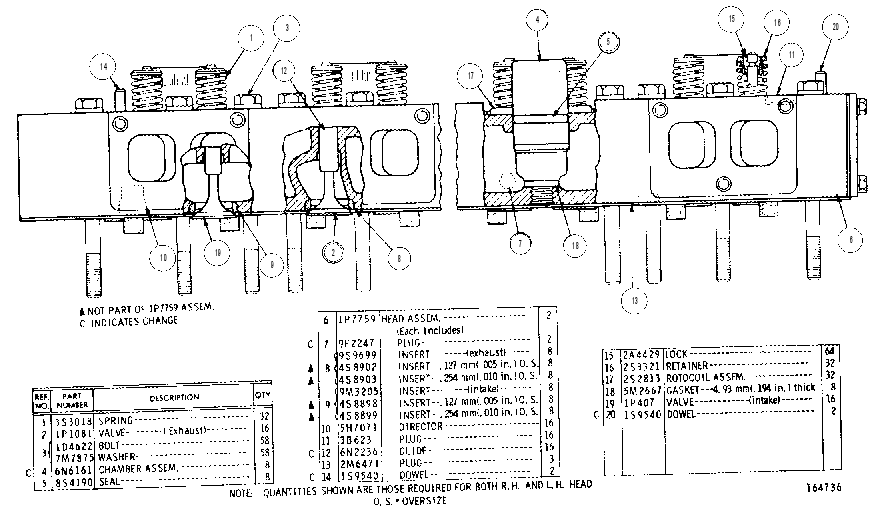 Головка блока цилиндров 1P7854 CAT