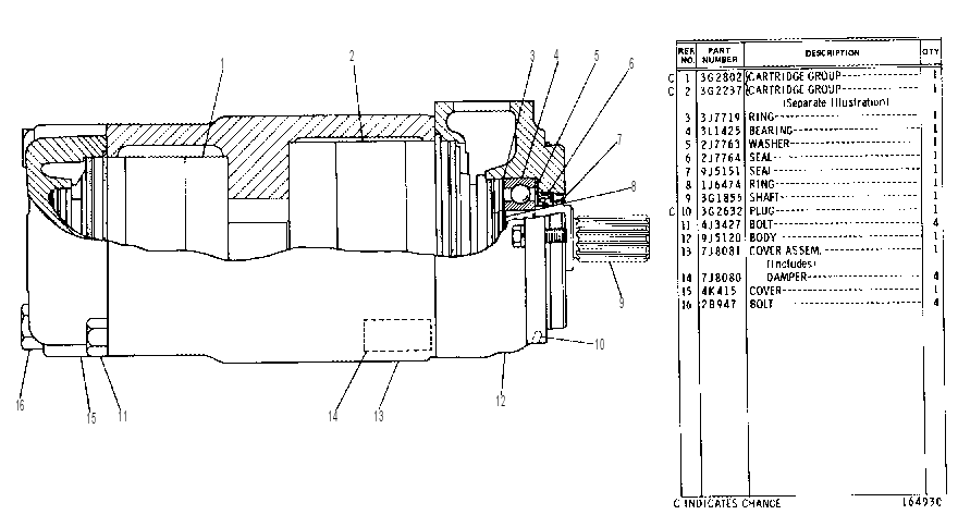 VANE PUMP GROUP 9J0694 CAT