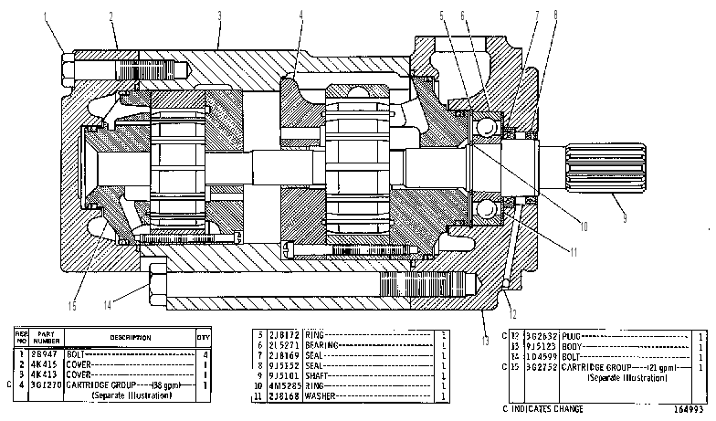 Насос пластинчатый 9J5070 CAT