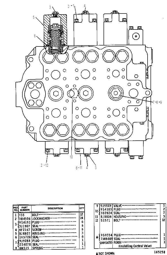 Клапан управляющий 9J8577 CAT