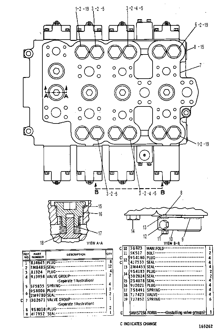 Клапан управляющий 9J8578 CAT