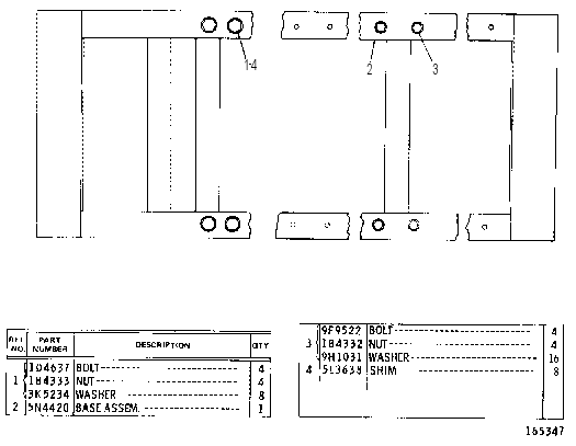 ENGINE BASE GROUP 5N4421 CAT
