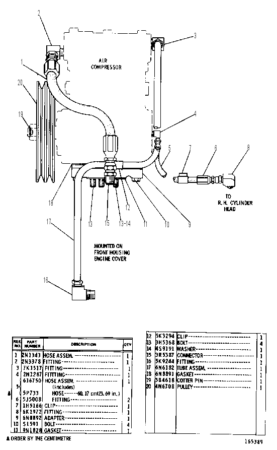 AIR COMPRESSOR MOUNTING GROUP 9N2975 CAT