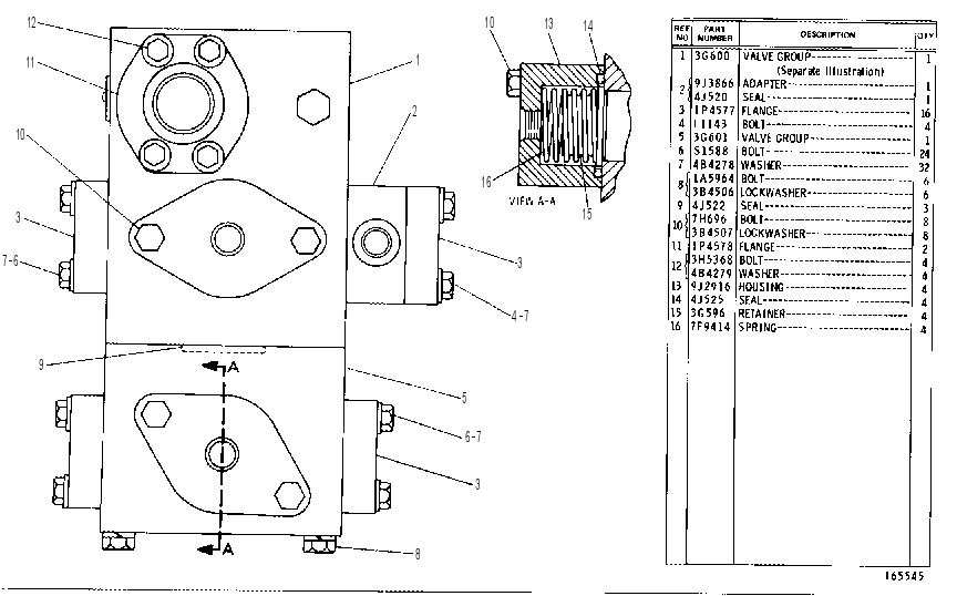 RIPPER LIFT AND RIPPER TIP CONTROL VALVE GROUP 3G0599 CAT