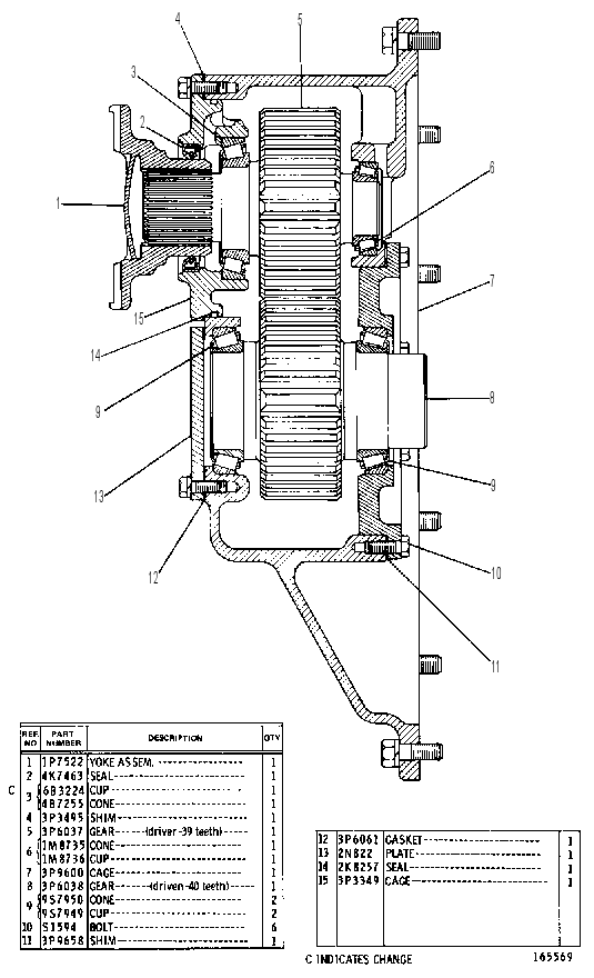 GEAR GP-INPUT TRANSFER 3P3473 CAT
