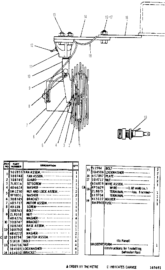 DEFROSTING FAN GROUP 6S6847 CAT