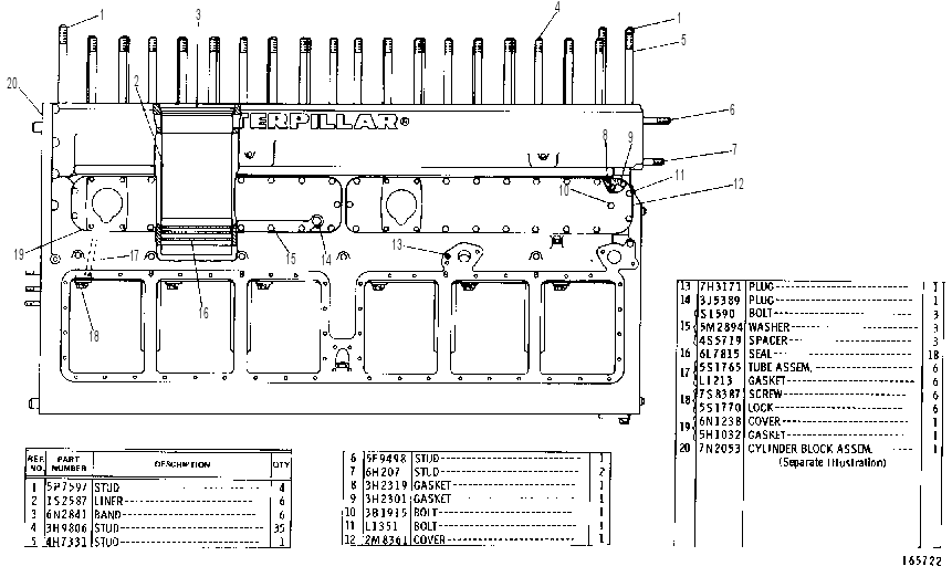 CYLINDER BLOCK GROUP 7N1978 CAT