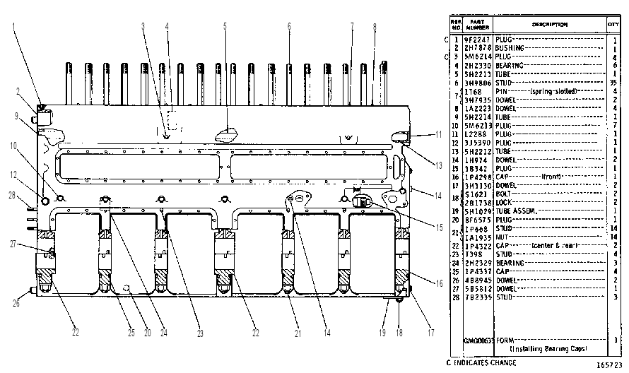 CYLINDER BLOCK ASSEMBLY 7N2053 CAT