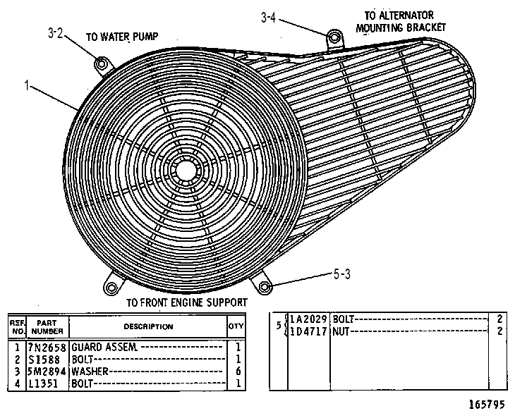 BELT GUARD GROUP 7N2659 CAT