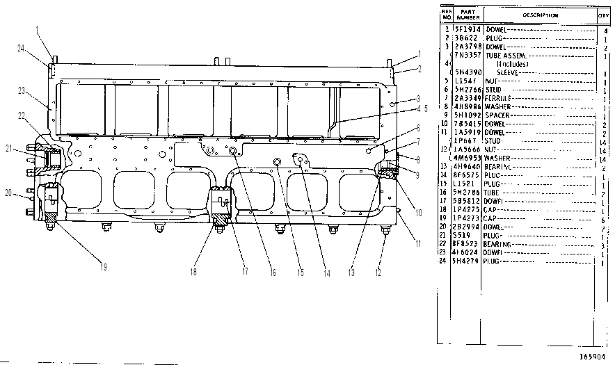 CYLINDER BLOCK ASSEMBLY 7N3035 CAT