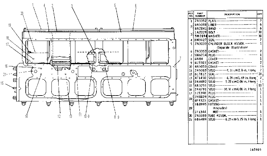 CYLINDER BLOCK GROUP 7N3333 CAT