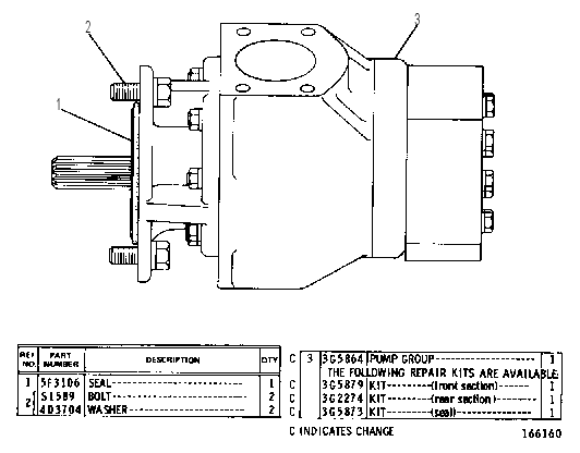 Насос шестерённый 1V5144 CAT