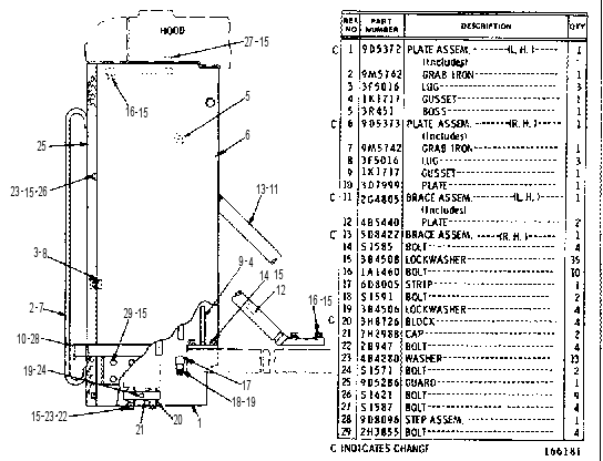 RADIATOR GUARD AND SUPPORT GROUP 9D5535 CAT