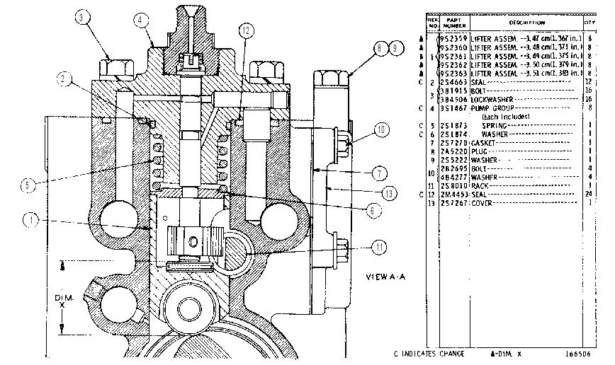 FUEL INJECTION PUMP GROUP 4N6714 CAT