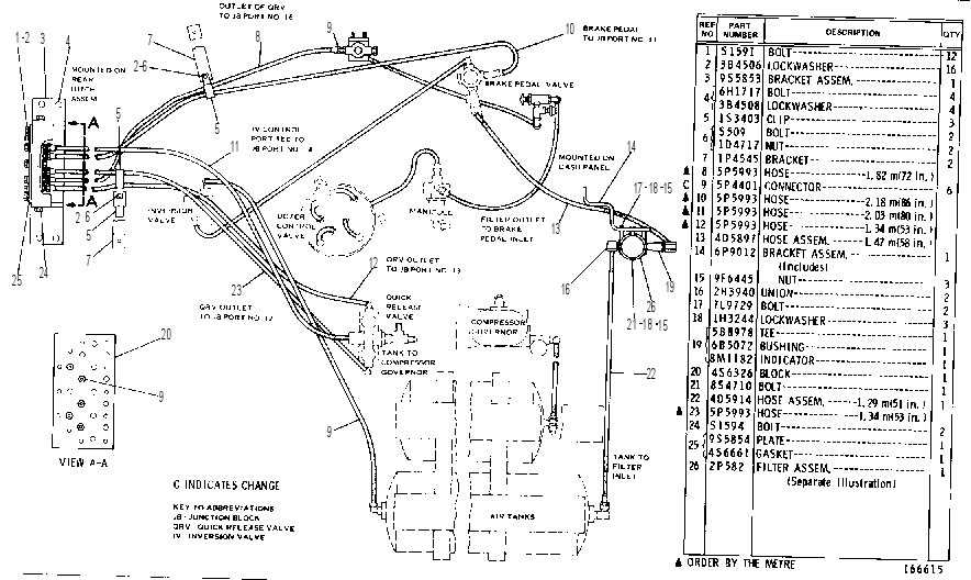 AIR LINES AND FILTER GROUP 6P8453 CAT