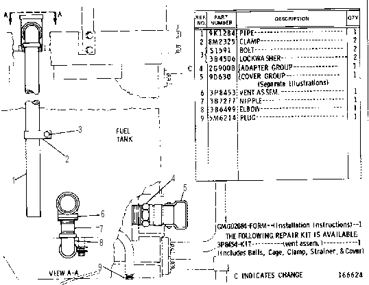 FAST FILL FUEL ADAPTER GROUP 1V5169 CAT