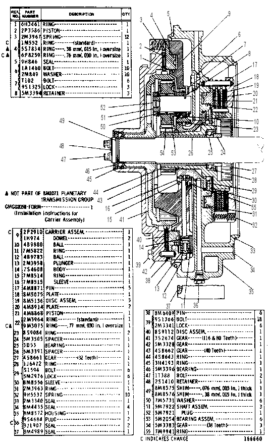 THREE SPEED PLANETARY TRANSMISSION GROUP 8M1071 CAT