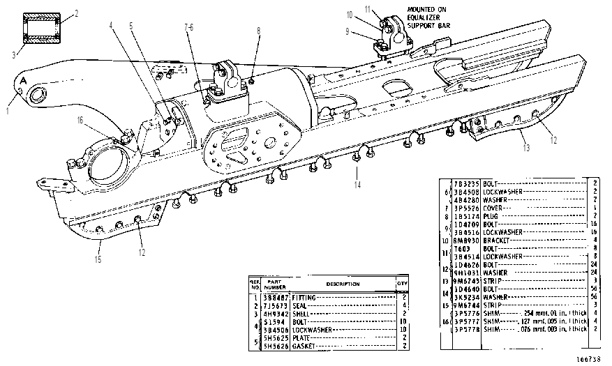 TRACK ROLLER FRAME GROUP 3P8957 CAT