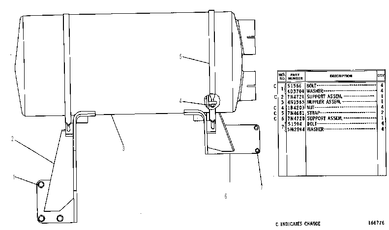Глушитель 4N4115 CAT