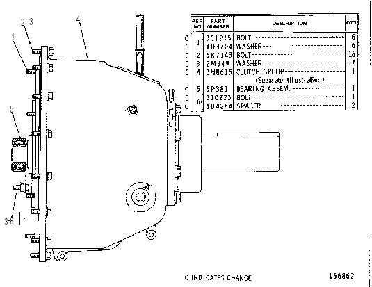 POWER TAKE-OFF AR-REAR 5N3599 CAT