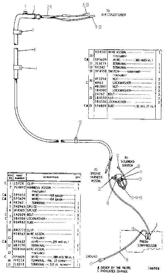 AIR CONDITIONER WIRING GROUP 2G4730 CAT
