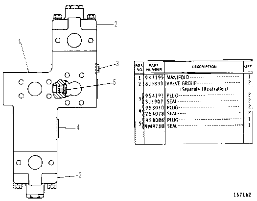 MANIFOLD AND RELIEF VALVE GROUP 3G4694 CAT