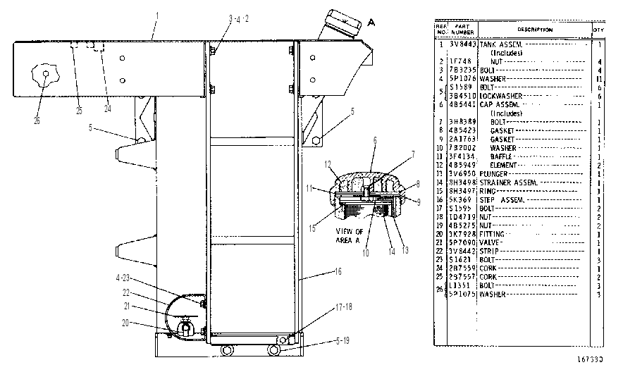 FUEL TANK GROUP 3V8474 CAT
