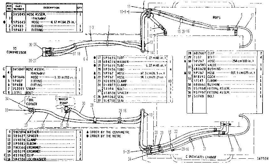 AIR CONDITIONER LINES GROUP 1V4675 CAT