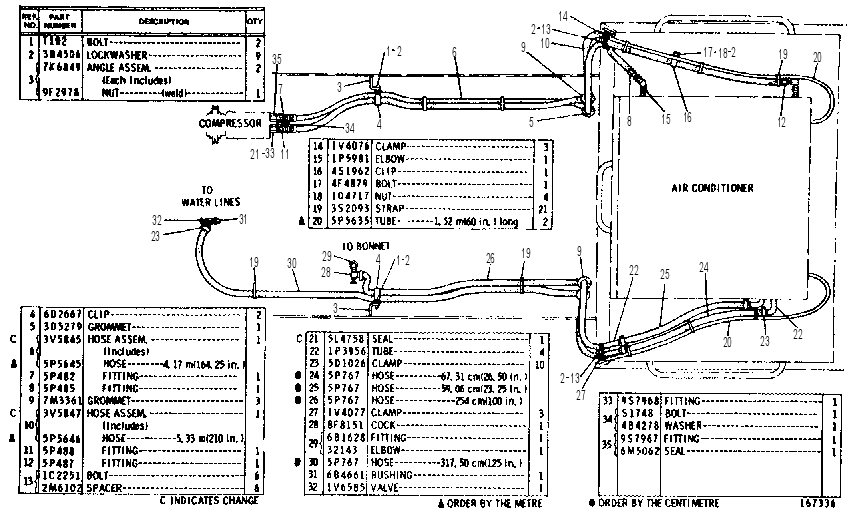 AIR CONDITIONER LINES GROUP 1V4697 CAT