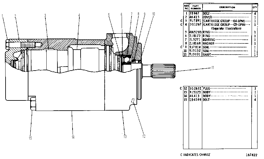 VANE PUMP GROUP 9J5067 CAT
