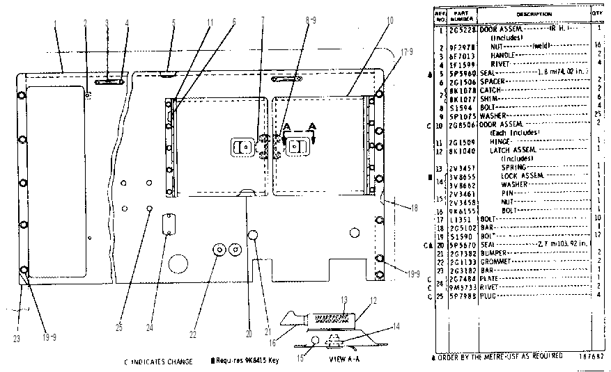 HOOD SIDE DOOR GROUP 2G5150 CAT