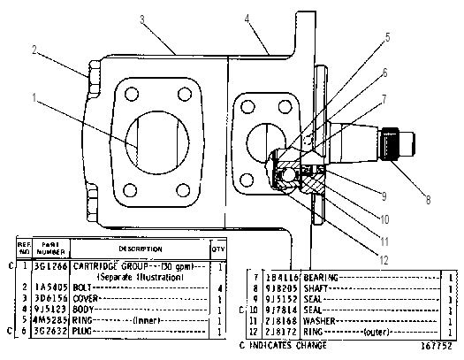 VANE PUMP GROUP 9J8198 CAT