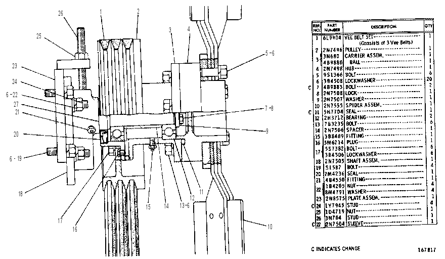 SUCTION FAN AND DRIVE GROUP 2N7558 CAT