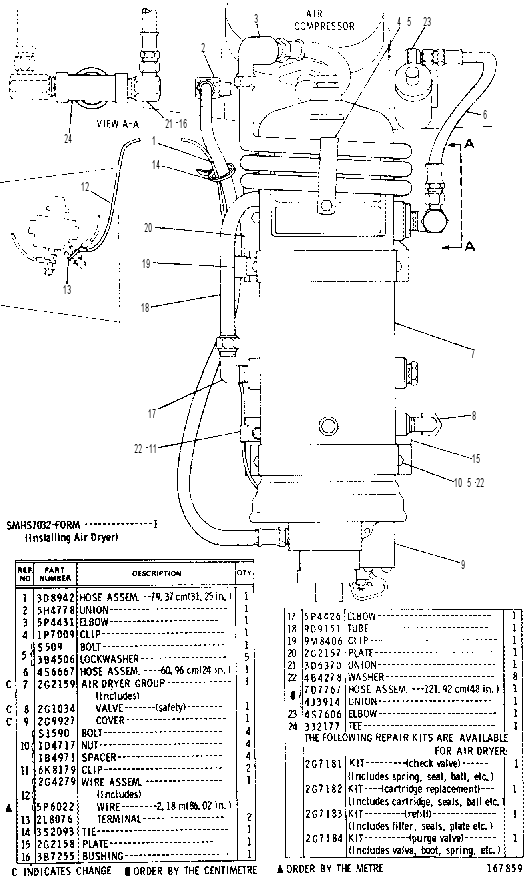 AIR DRYER GROUP 2G7070 CAT