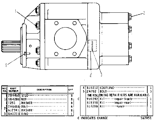 GEAR PUMP GROUP 8J5891 CAT