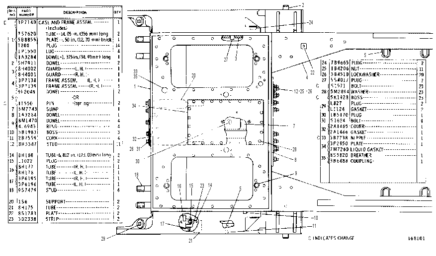 FRAME AND CASE GROUP 3P7141 CAT