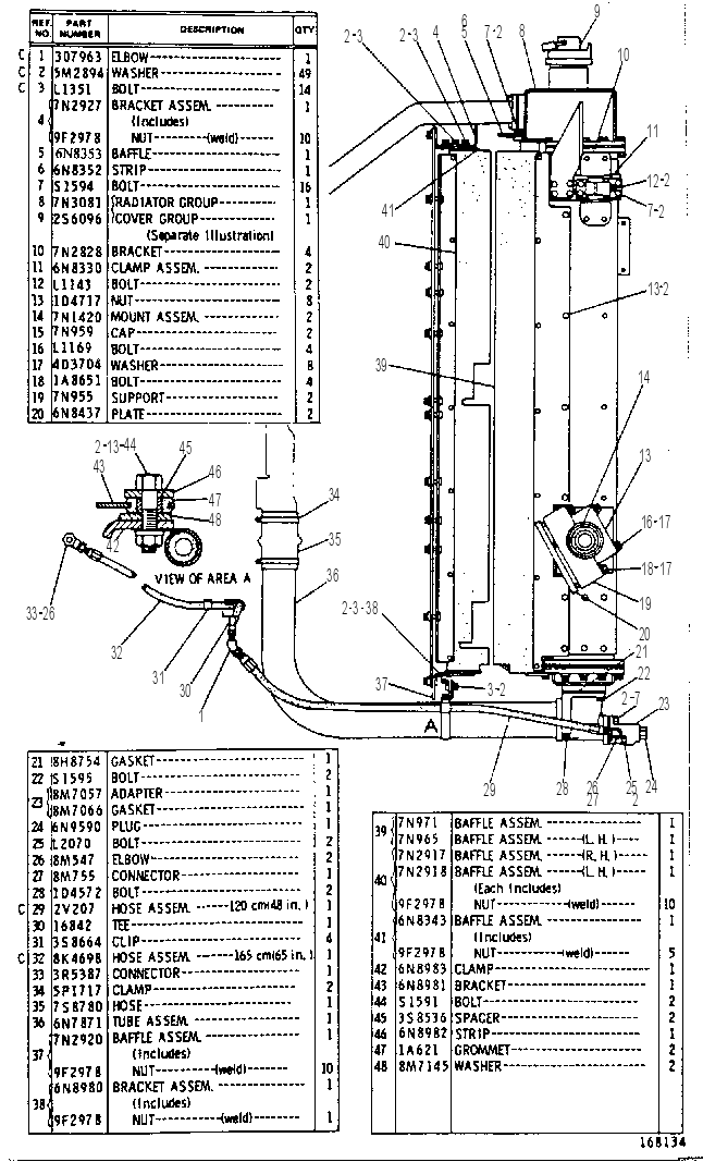 Радиатор 6N0194 CAT